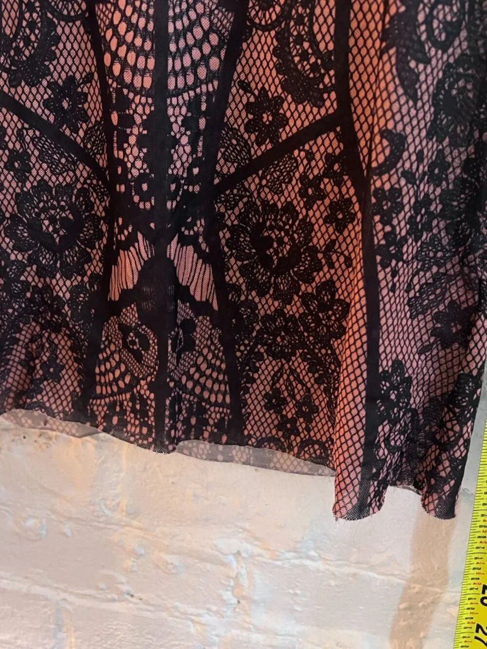 *NWOT* AFRM | Zadie Print Turtleneck Mesh Top In Noir Bustier (Size S/P) - Picture 6 of 9